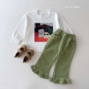 【取寄】Dailybebe コーデュロイフレアパンツ｜秋服｜韓国子供服｜26/AT