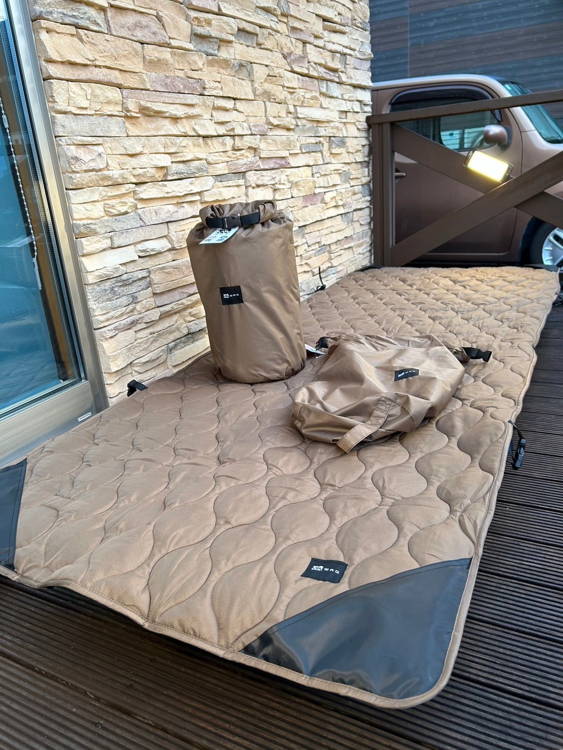 WAQワック】 Reversible Cot Blanket コット用ブランケット （ワイド