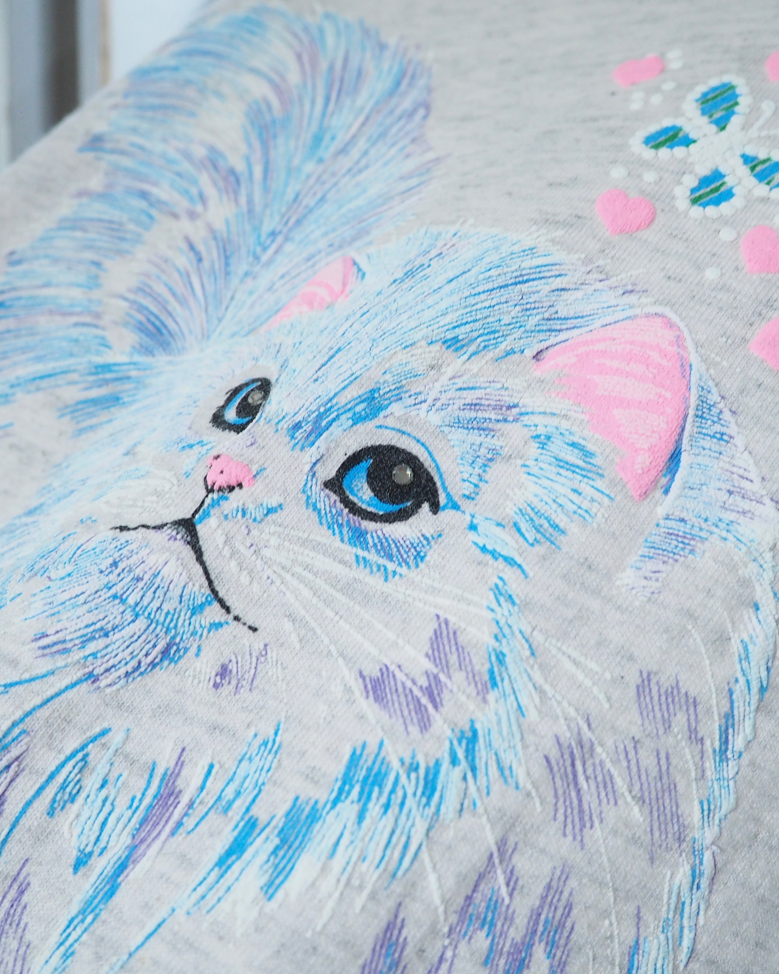 1980s " Made in USA " Pretty Persian Cat printed vintage Tee
