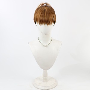 コスプレ耐熱ウィッグ ライトブラウン 結い上げ ポニーテール キャラクターウィッグ ★忍たま乱太郎/不破雷蔵 鉢屋三郎 等 ★受注品★