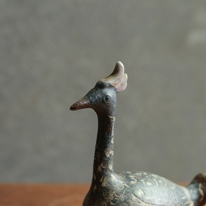 とさかが立派な、陶器の鳥