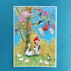 A4 POSTER「赤い帽子と秋の空」