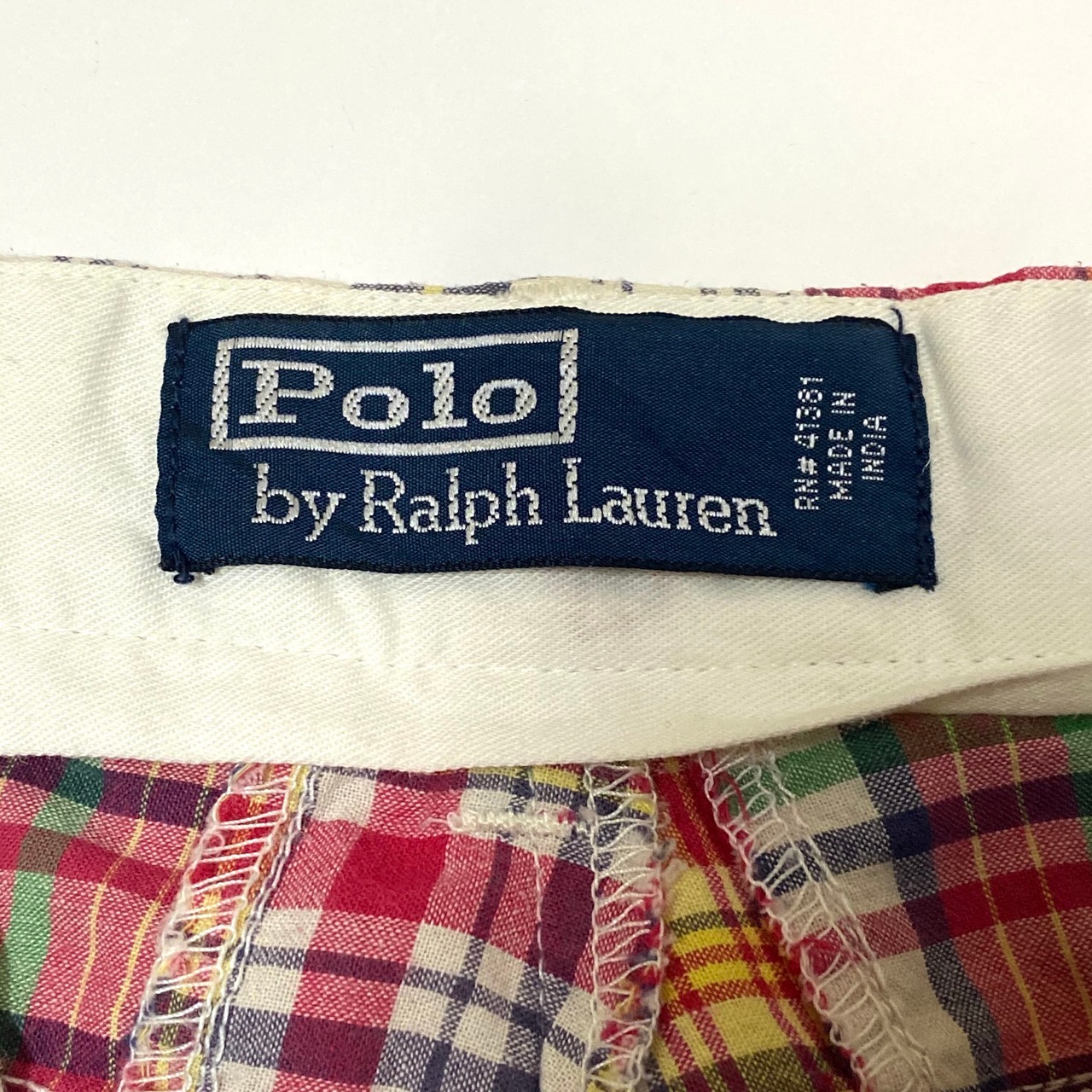 Ralph Lauren ラルフローレン パッチワーク チェック柄 ショートパンツ 