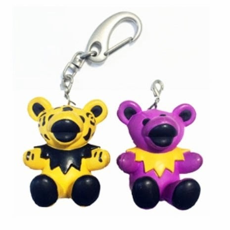 再入荷!【 Grateful Dead ( グレイトフルデッド )】パープル デッドベアキーチェーン 2ペア1セット〚アメリカン雑貨 アメトイ〛