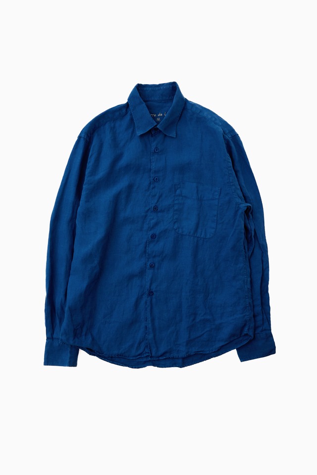 MADE IN EUROPE BLUE LINEN SHIRT