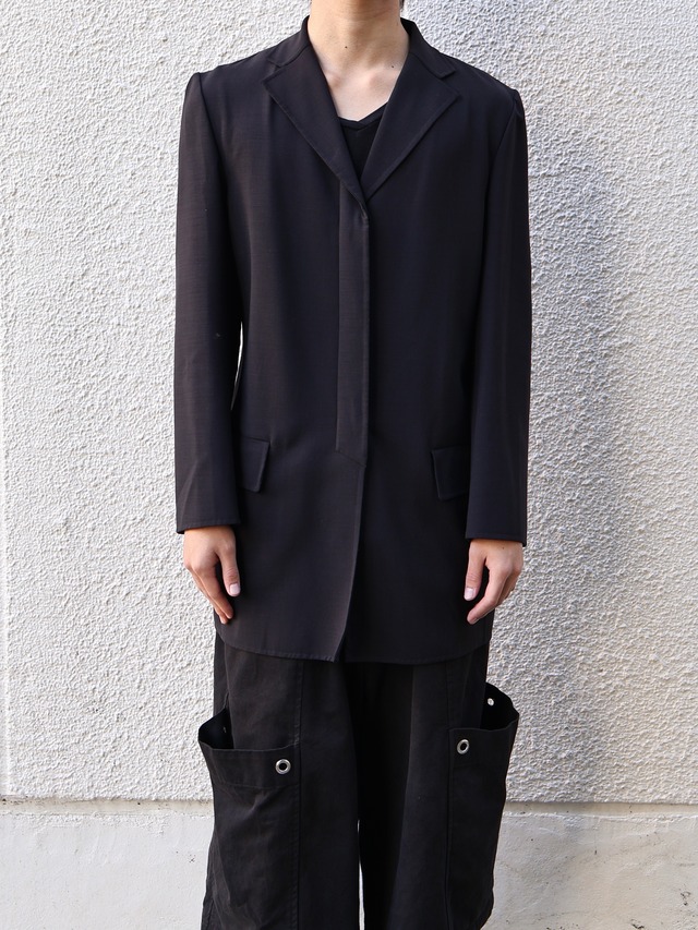 【GUCCI】fly front long jacket