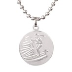 オリジナル ミディアム ピンク / ベイビー ブルー セントクリストファー ネックレス：GET BACK NECKLACES ゲット バック ネックレスズ