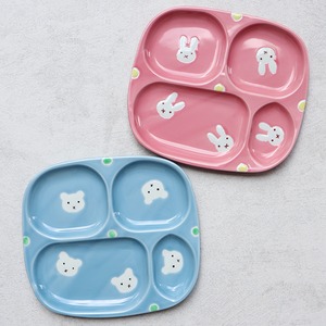 波佐見焼　子供用食器３点セット（うさぎ・くま）　15-067