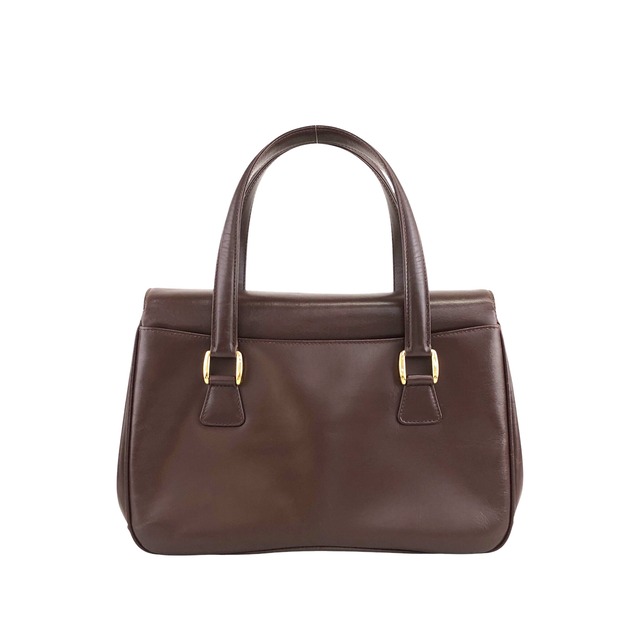 GUCCI グッチ レディロック ハンドバッグ ブラウン レザー vintage ヴィンテージ オールド jxx6ah