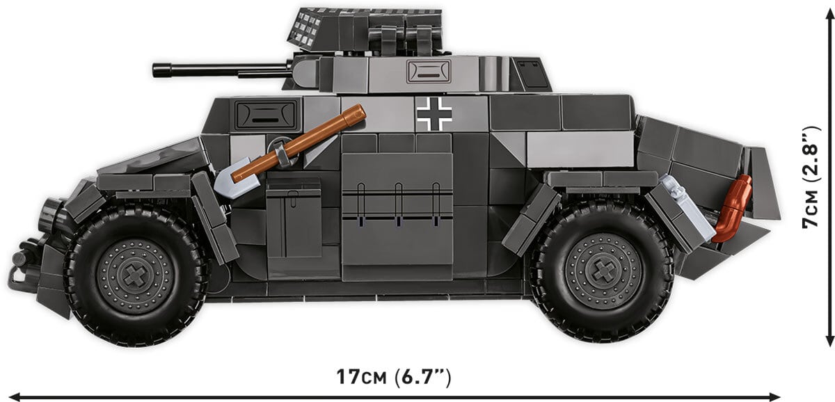 COBI製 アバルト レーシングガレージ 1/35スケール 子供用玩具 未開封 COBI #2657 Sd.Kfz. 222 (4輪装甲車) | ミリタリーブロック公式