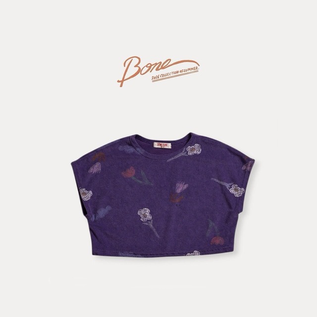 〚予約〛Cra flower terry crop tea <kids><Jr><mom>