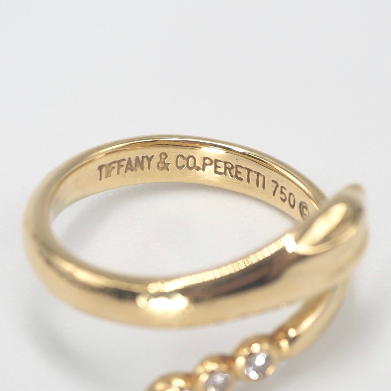 現行品】Tiffany&Co. 約7号 エルサペレッティ スネーク リング K18