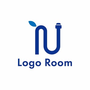 No477 内視鏡とNのロゴ【アルファベット、N、内視鏡、青、シンプル、落ち着き、信頼、クリニック、医療、検査、大腸、胃カメラ】