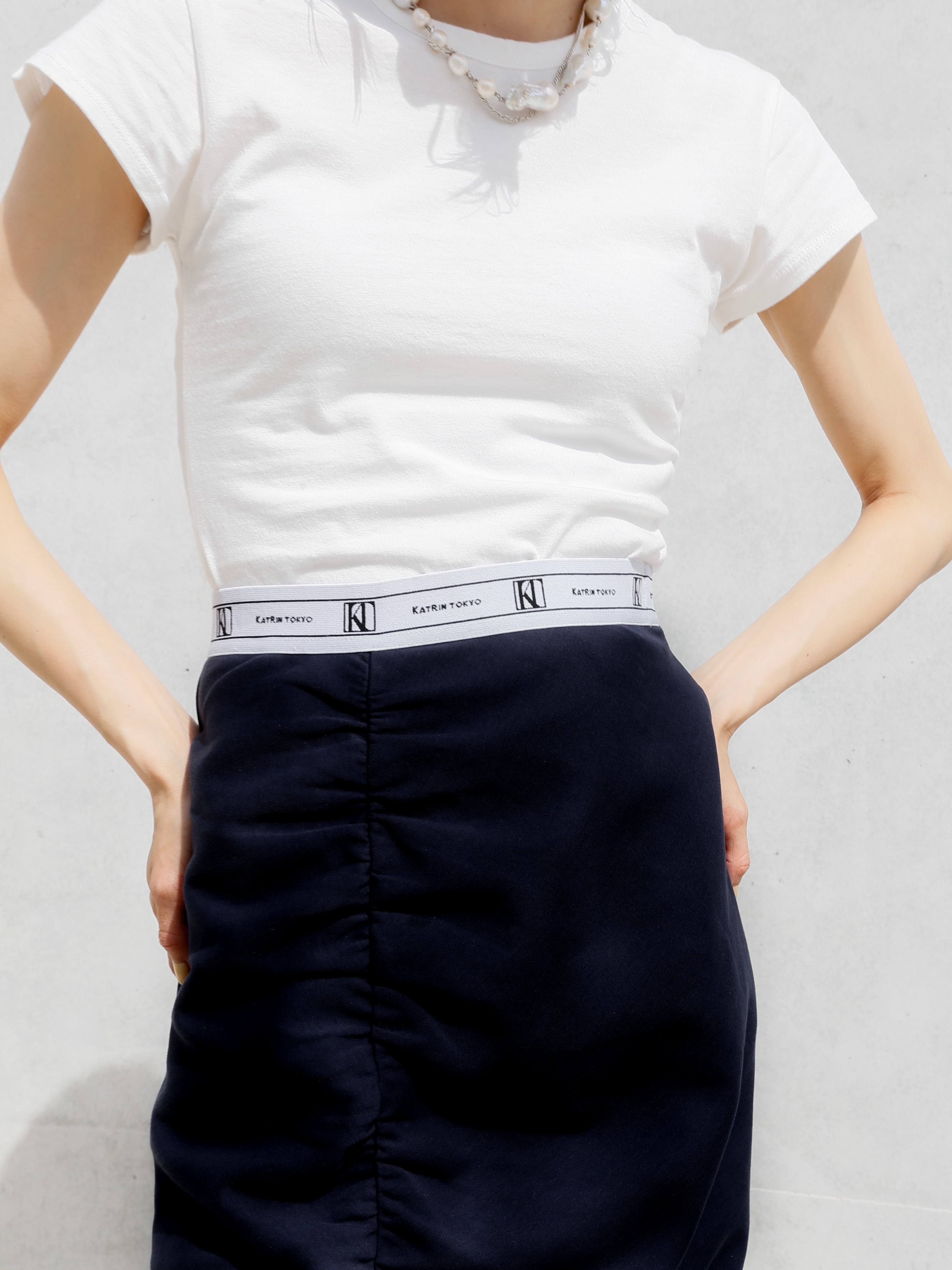 KATRIN TOKYO スエードミニスカートxs cutandsew gather I line skirt | Katrin TOKYO