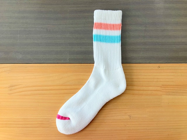 日本製・COMFY SOCKS x 万屋MARU LINE LOW CREW (PASTEL)