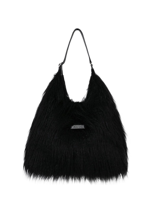 [BOHEMIAN SEOUL] LONG HAIR STRAP HOBO BAG, BLACK 正規品 韓国ブランド 韓国通販 韓国代行 韓国ファッション bohemseo ボヘミアンソウル 日本 店舗