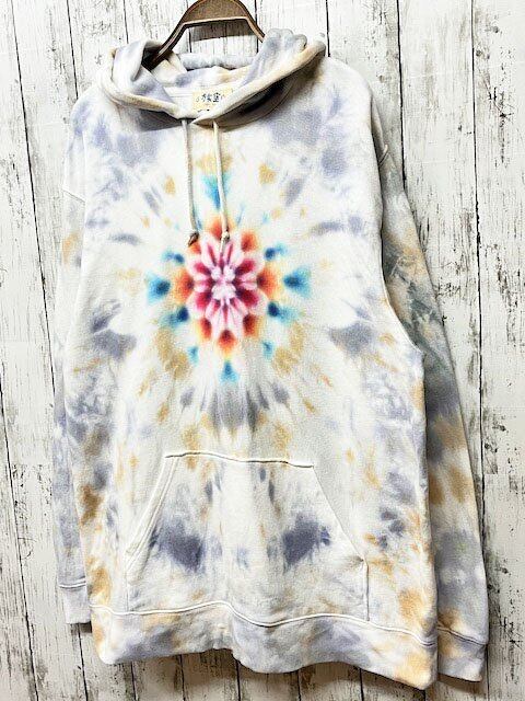 タイダイ染め Tie-dye プルオーバー フーディー曼荼羅染め XXLサイズ