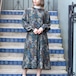 RETRO VINTAGE FLOWER PATTERNED WOOL ONE PIECE/レトロヴィンテージ花柄ウールワンピース