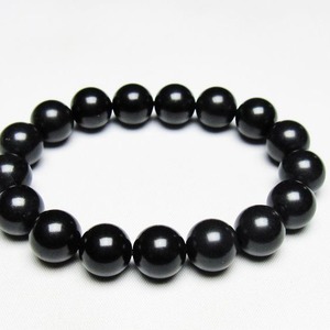 ブラックシリカ ブレスレット 12mm 一点物 メール便可 [M便 1/10] 111-39565