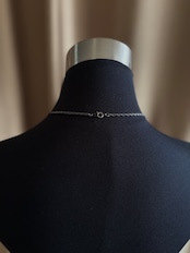 ribbon motif vintage necklace-5217-4