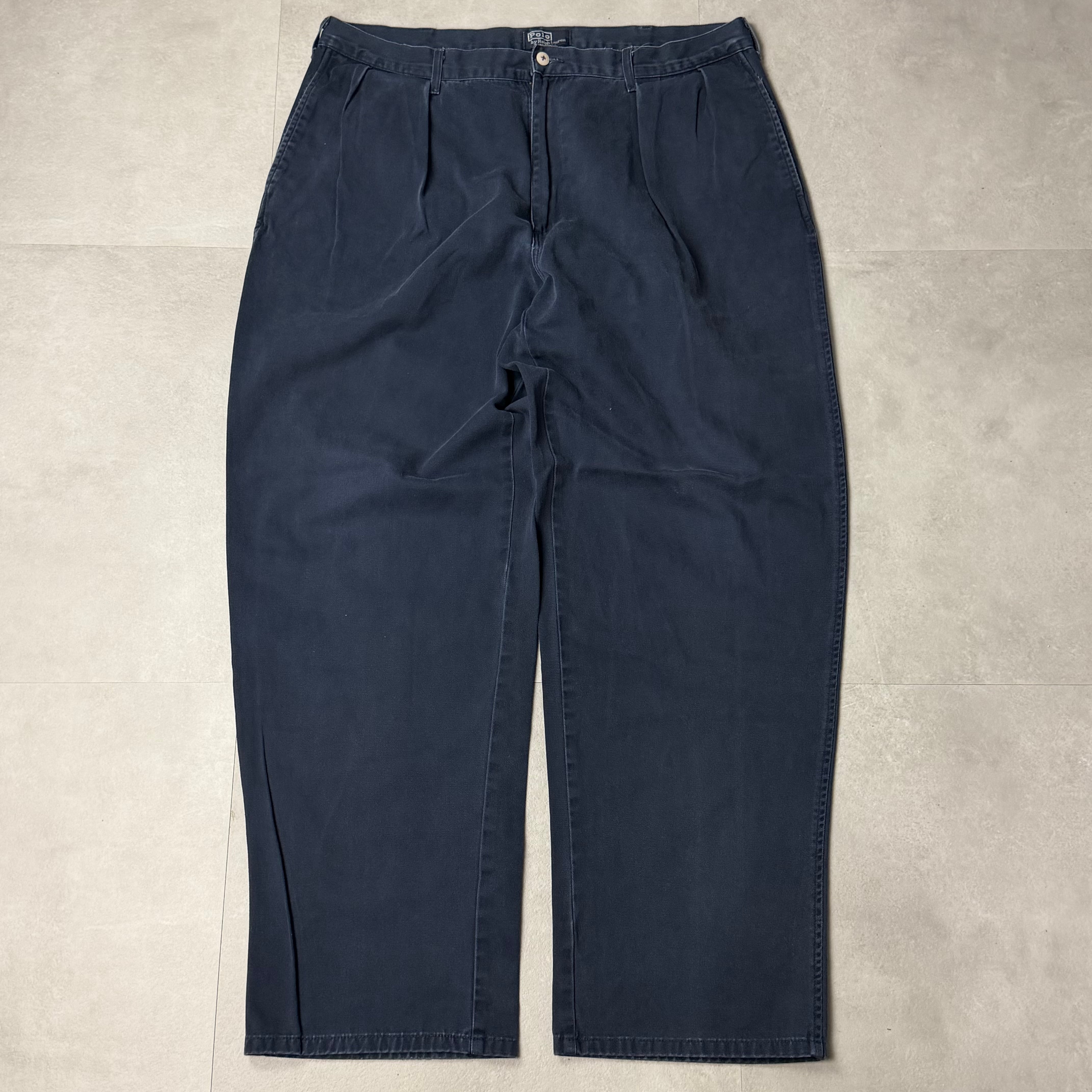 COMME des GARCONS HOMME / 90s 2tuck cotton pants navy