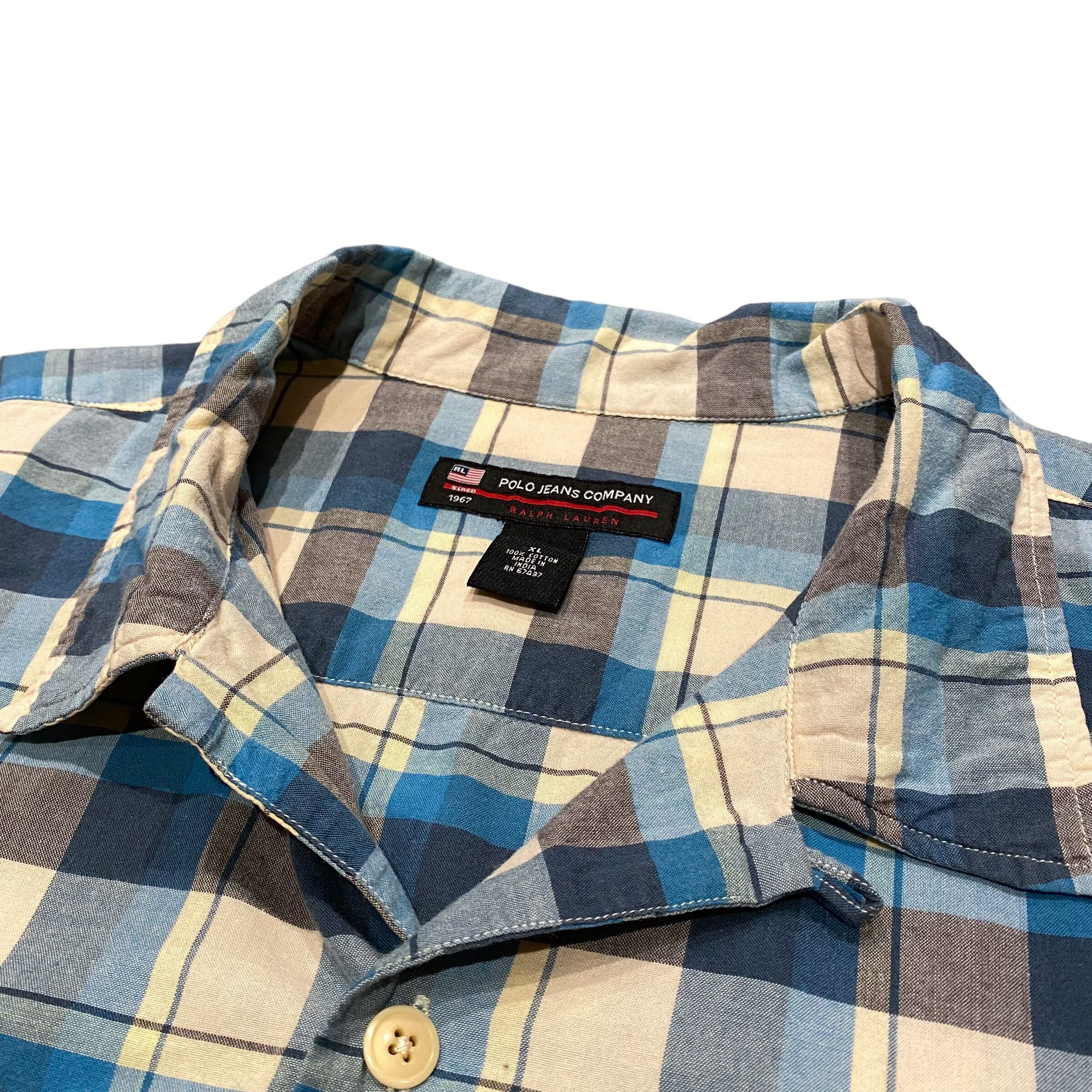 's Polo Jeans Ralph Lauren S/S Open Colar Shirt XL / ポロ