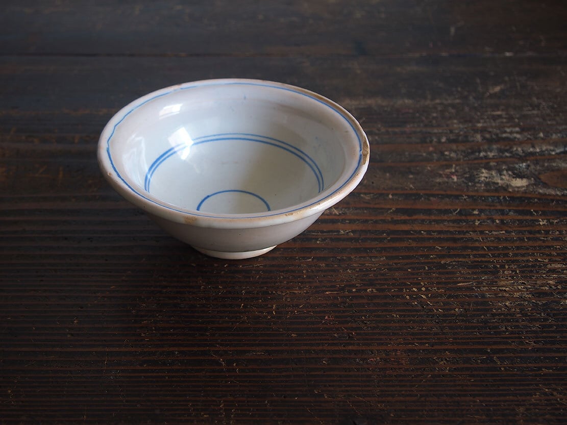 大きめヴィクトリアン様式 グリザイユ カフェオレボウル スペイン古陶/K280