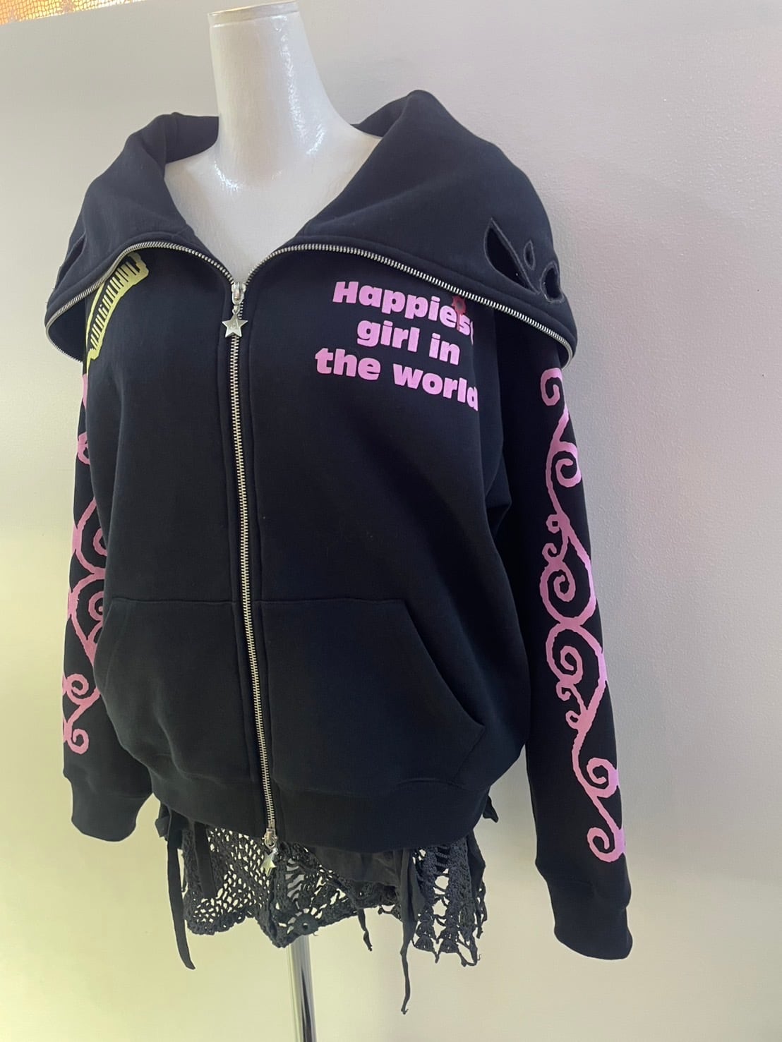 Ashley WILLIAMS happy kitten butterfly hoodie | itimi