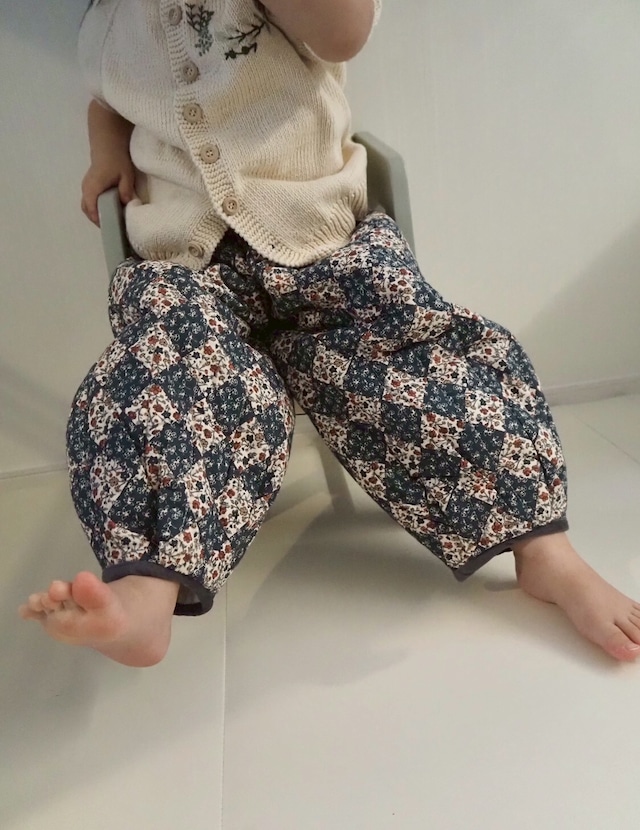 little cotton clothes/Quilted Jessica Trousers Harlequin Floral