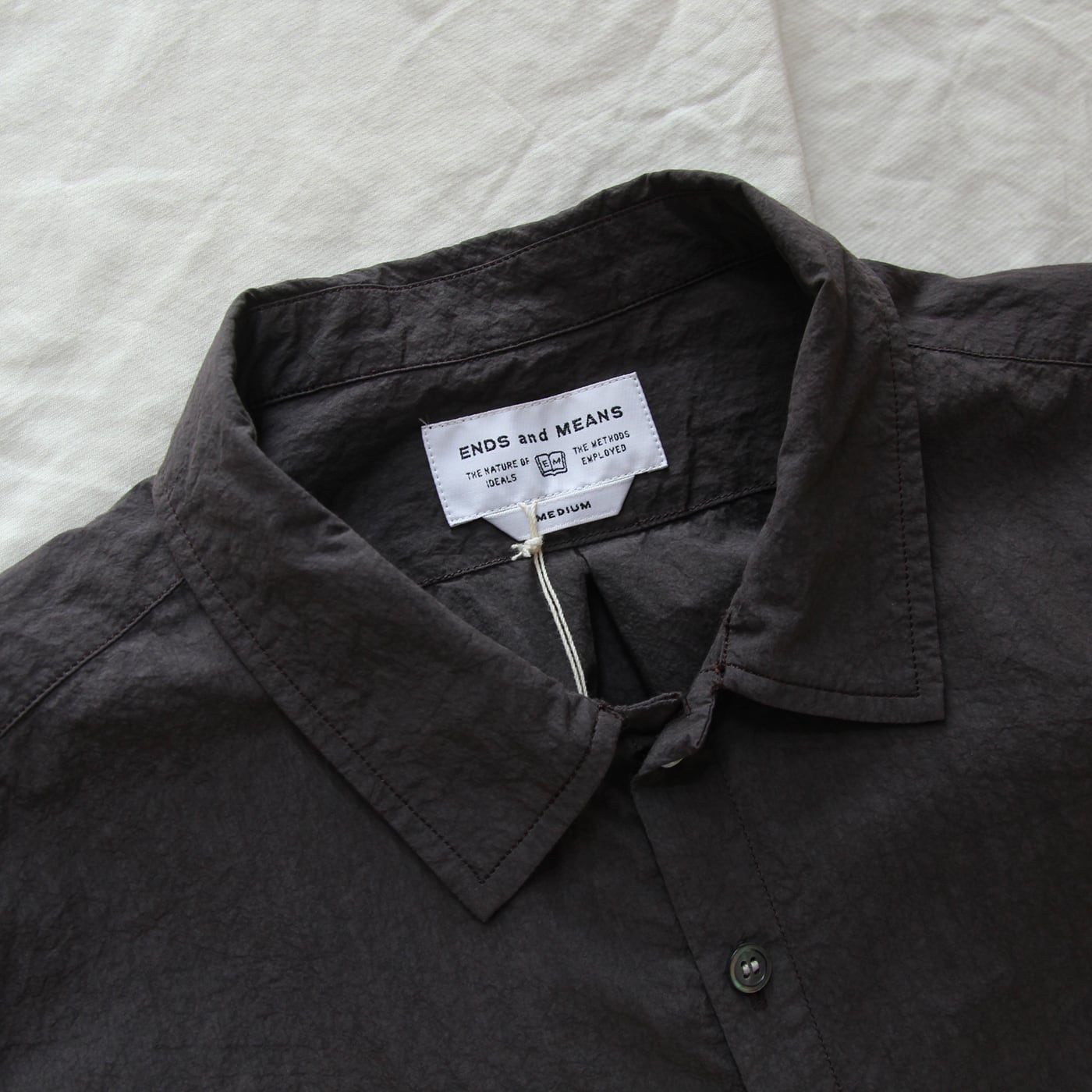 ENDS and MEANS/エンズアンドミーンズ Nizza L/S Shirts (Charcoal