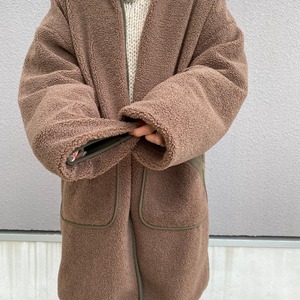 2way多機能ソフトリバーシブルボアouterlong／khaki