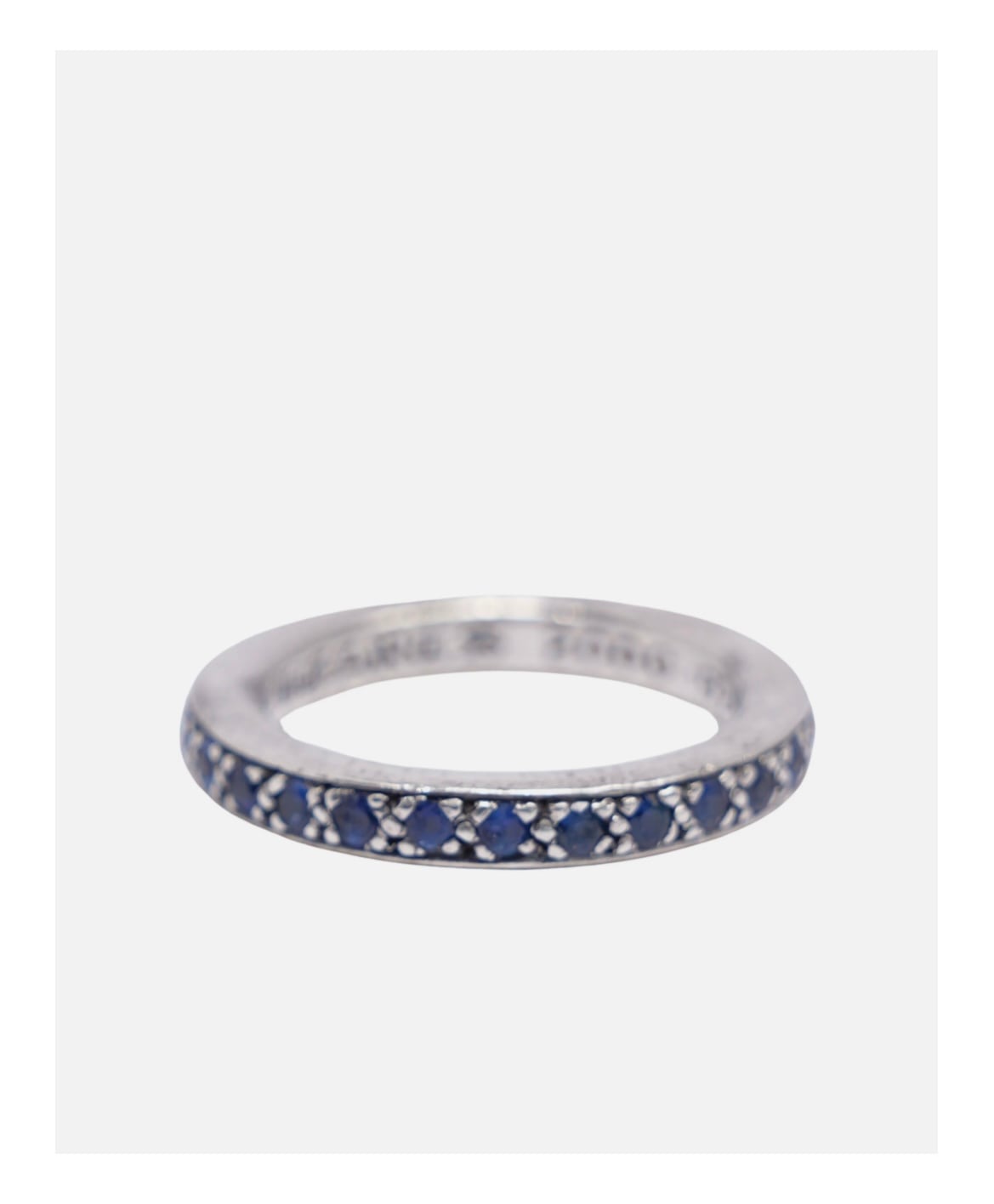 CHROME HEARTS クロムハーツ Silver & Blue Sapphire Band Ring シルバー ブルーサファイア バンドリング 指輪