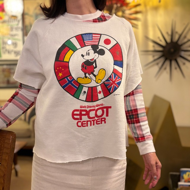 80s Vintage S/S Sweat  ( Mickey Mouse)