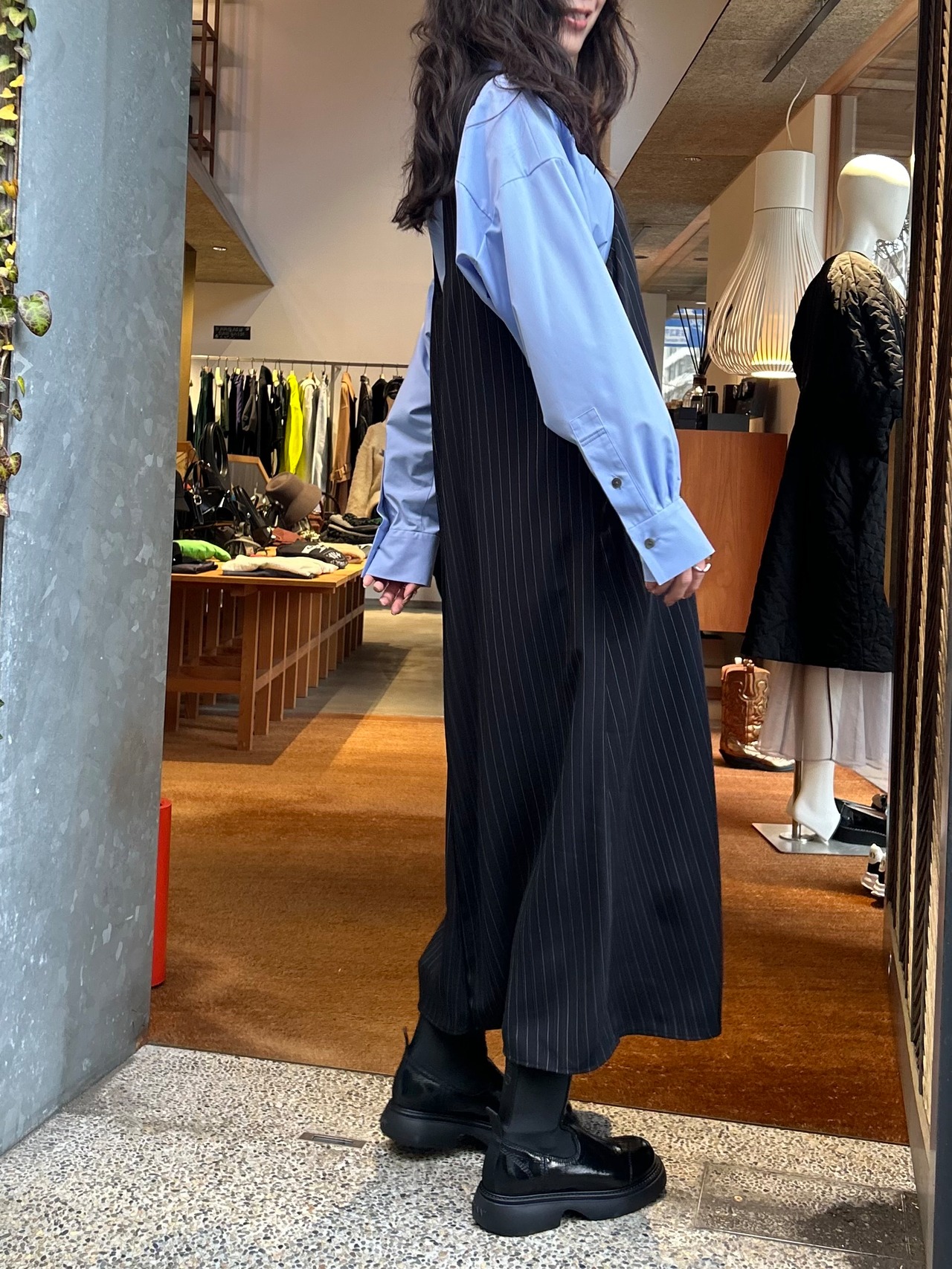 【25SS】ENFOLD エンフォルド / WIDE FLARE DRESS / ジャンパースカート - 3