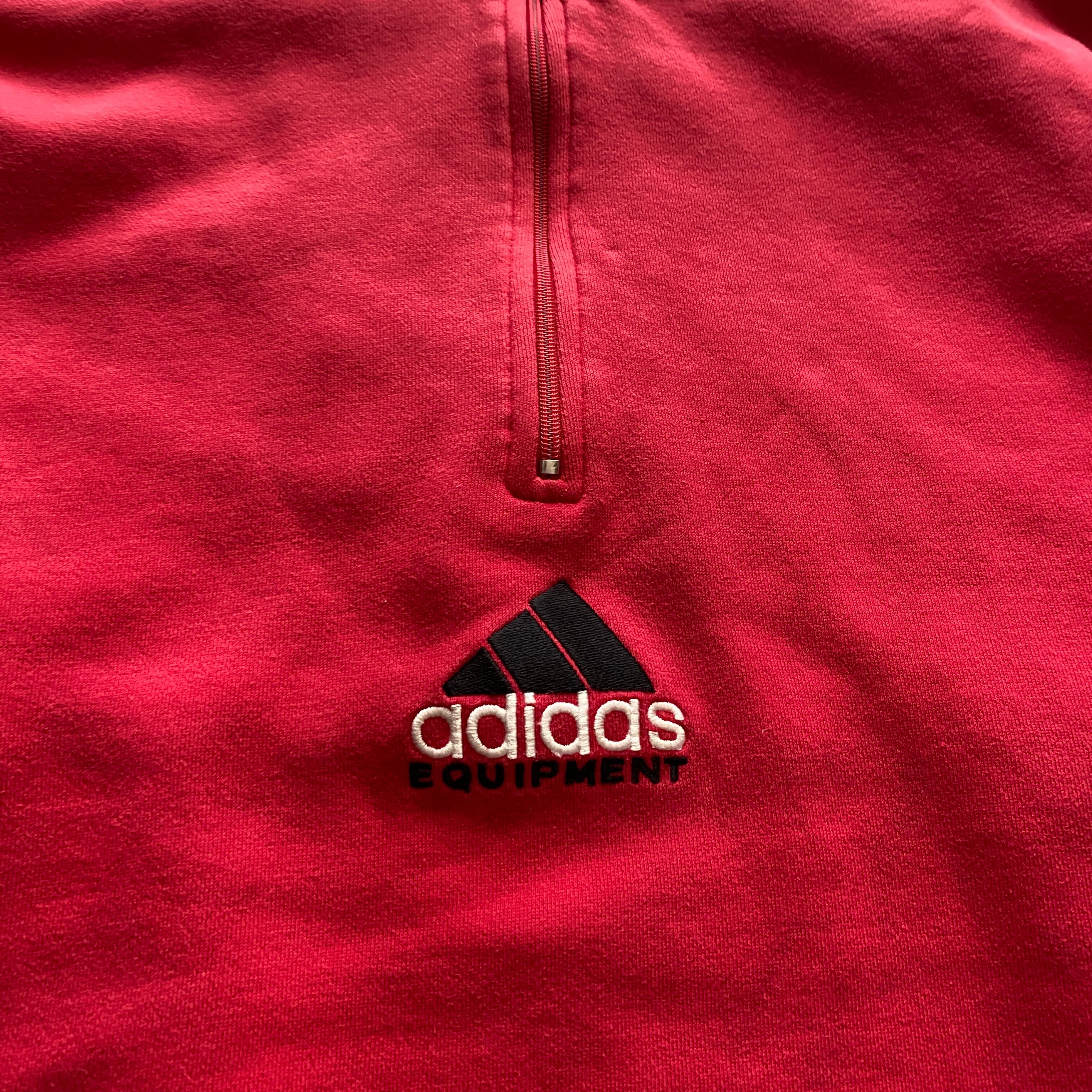 USA製adidas ビンテージ　クォータージッパー　スウェット