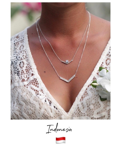【Made in インドネシア】天然石 ムーンストーン ネックレス ⁑ silver moonstone pendant