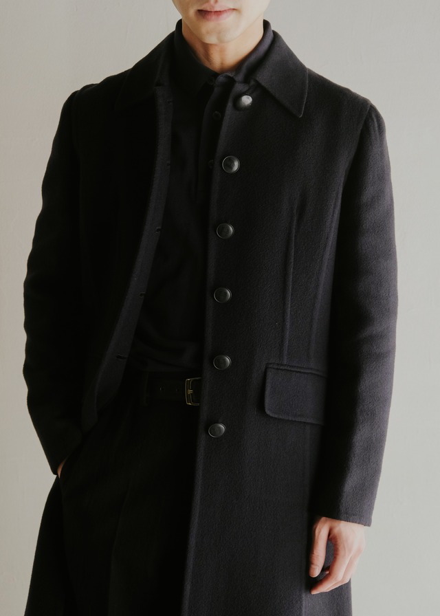 90’s HERMÈS cashmere multiple darts balmacaan coat