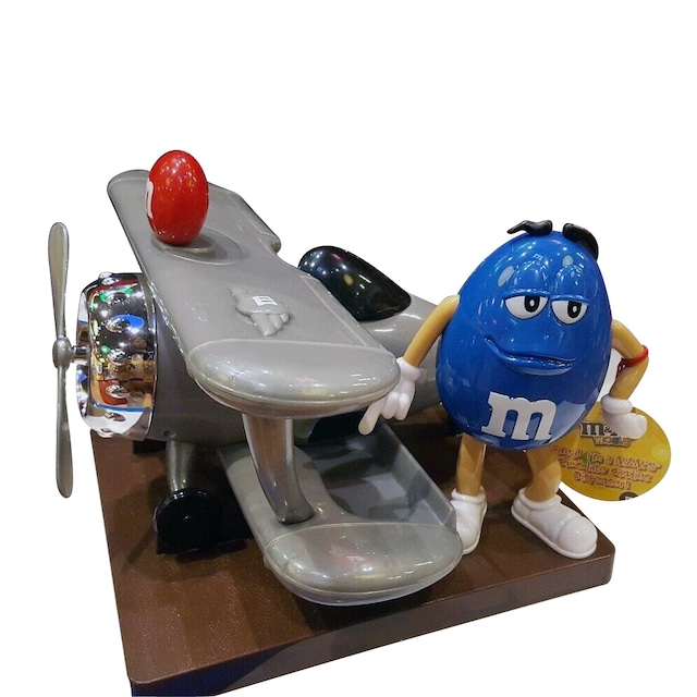 m&m's　AIRPLANE　ブルー　飛行機　キャンディーディスペンサー　