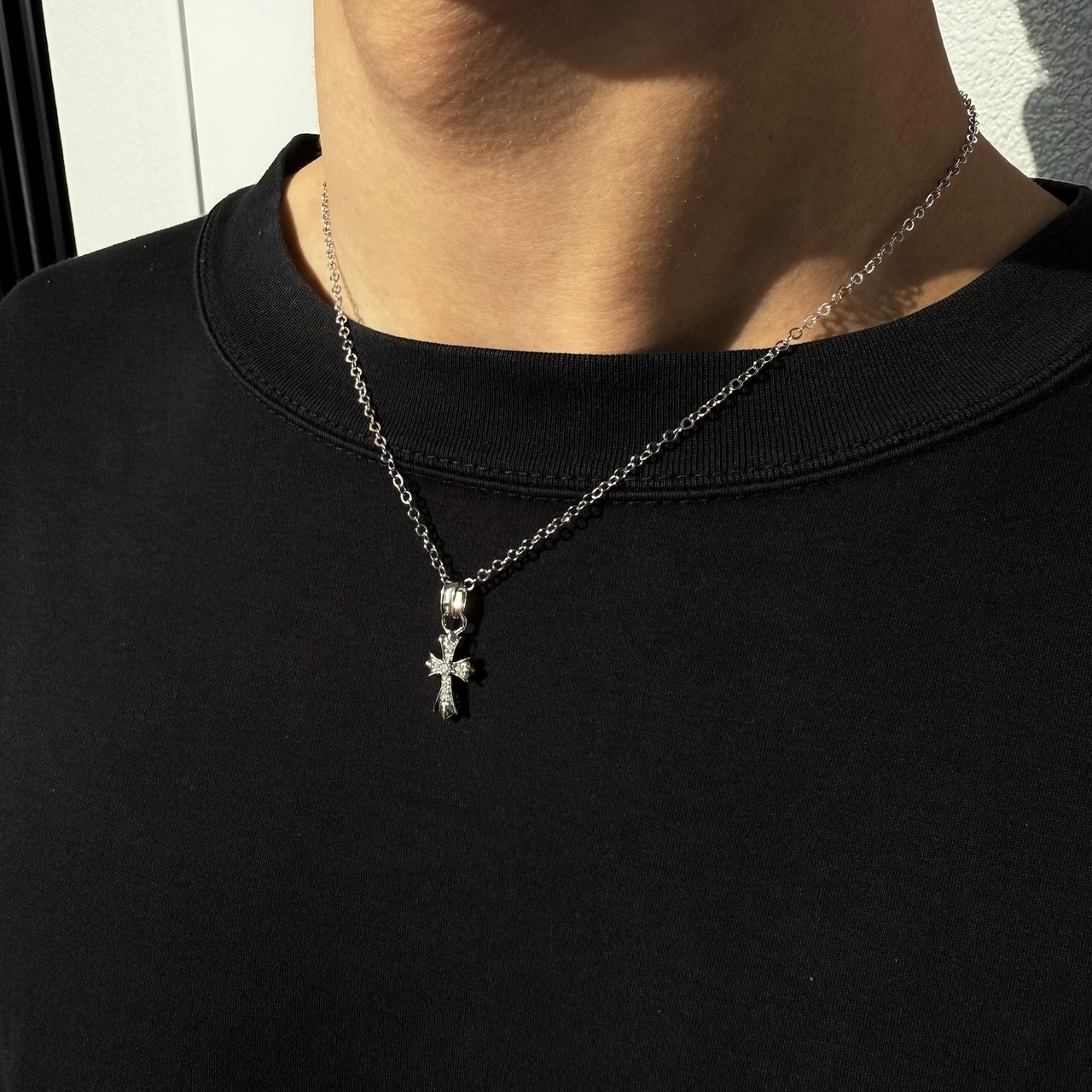 BABY CROSS NECKLACE SILVER