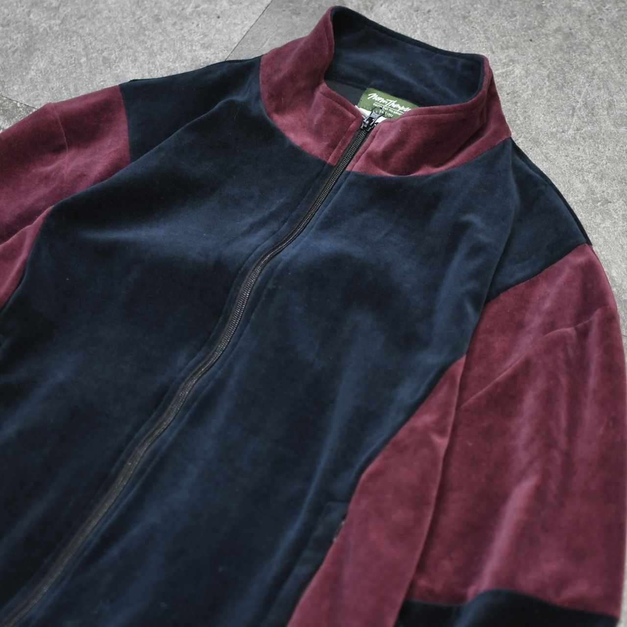 Norm Thompson switching design velour track jacket