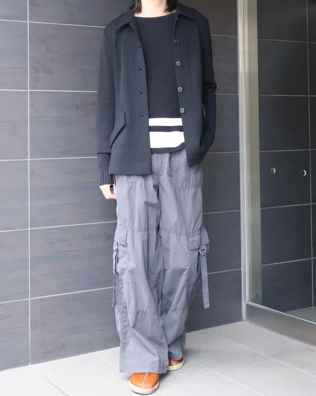 line design cotton knit