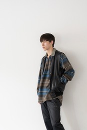 Roots black leather vest