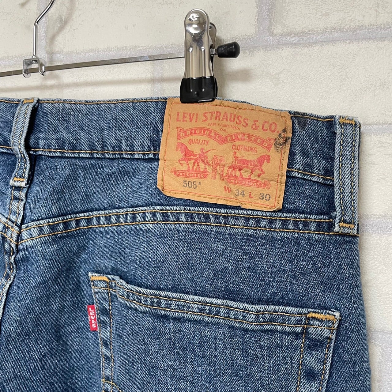 Levi's 505 レザーパッチワークデニム 30 vetements