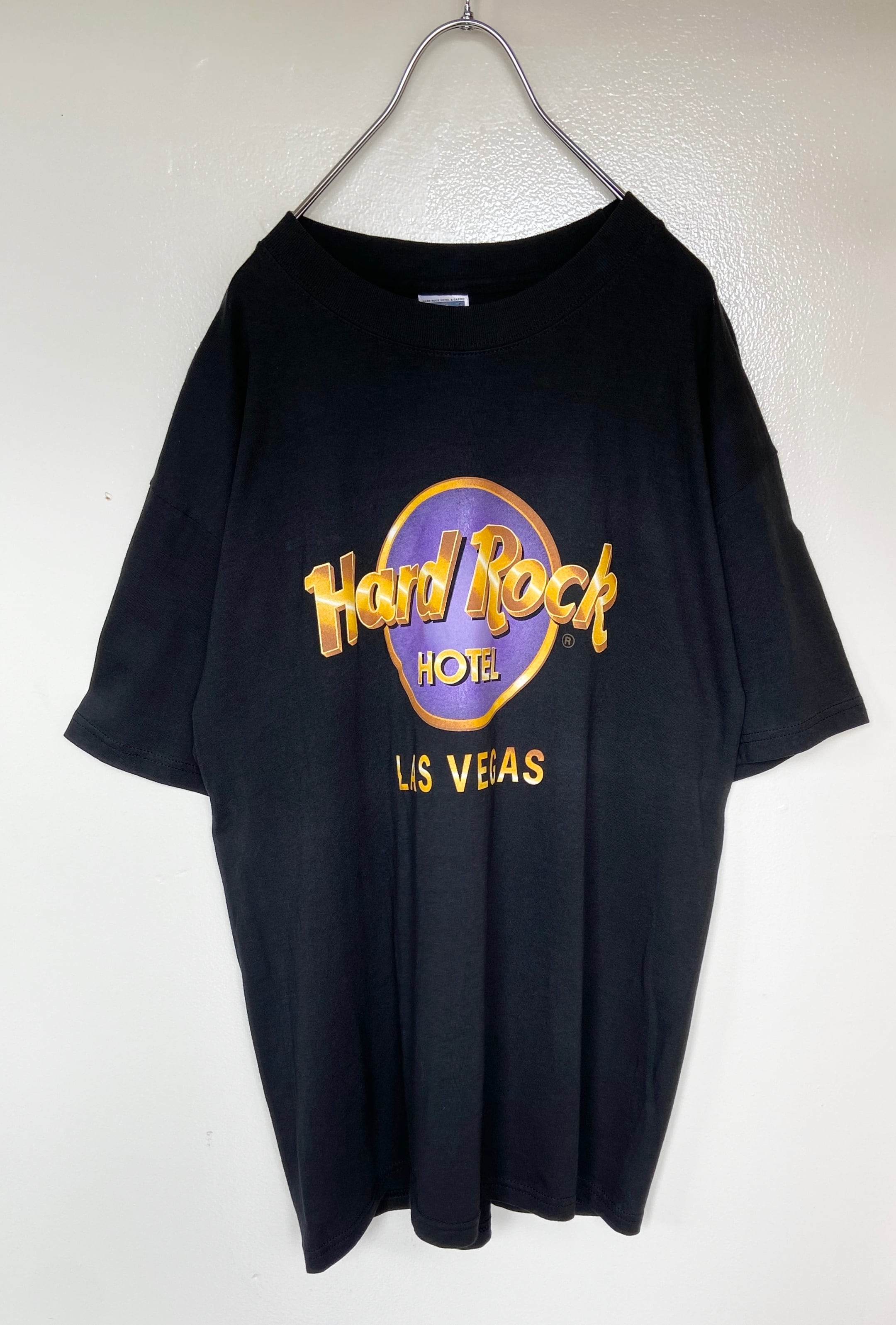 新品USA製 古着 Hard Rock Cafe/ハードロックカフェ ホテル 半袖シャツ 黒 L