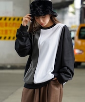 ＼SALE／◆Laufer トリムステッチ ルーズ スウェット◆lf-23006wi