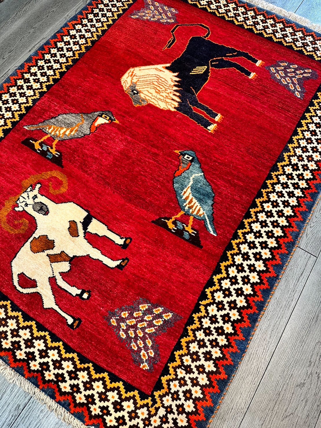 ペルシャ絨毯 トライバルラグ オールドカシュガイ族 98×61cm【専用ページ】 ペルシャ絨毯 オールドカシュガイ 151×113㎝ | pasargad rugs
