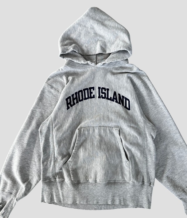 -Champion- Vintage 80s M RHODE ISLAND Reverse Weave Hoodie made in USA