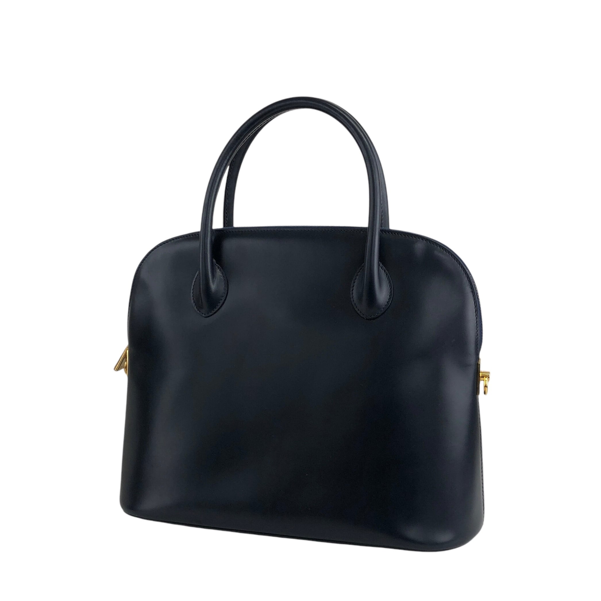 CELINE セリーヌ ハンドバッグ ネイビー ガンチーニ レザー vintage