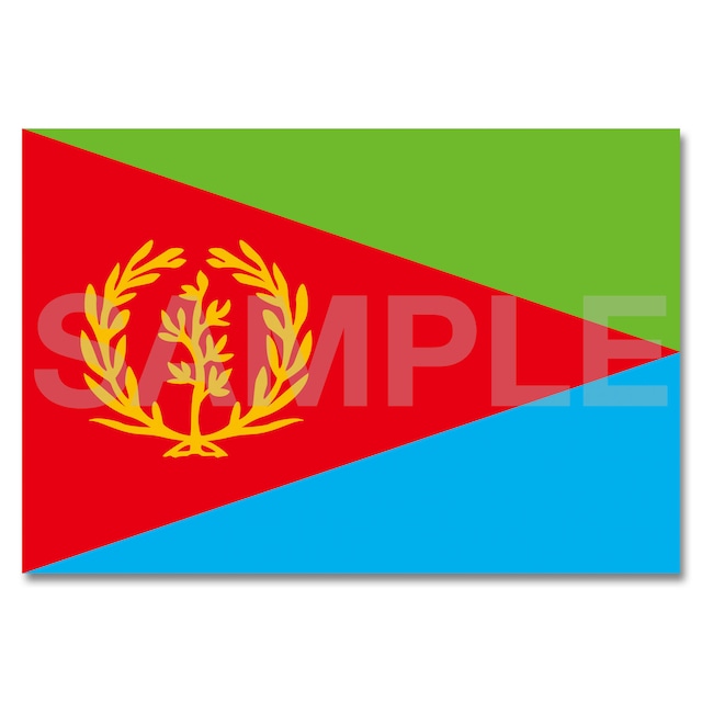 世界の国旗ポストカード ＜アフリカ＞ エリトリア国 Flags of the world POST CARD ＜Africa＞ State of Eritrea