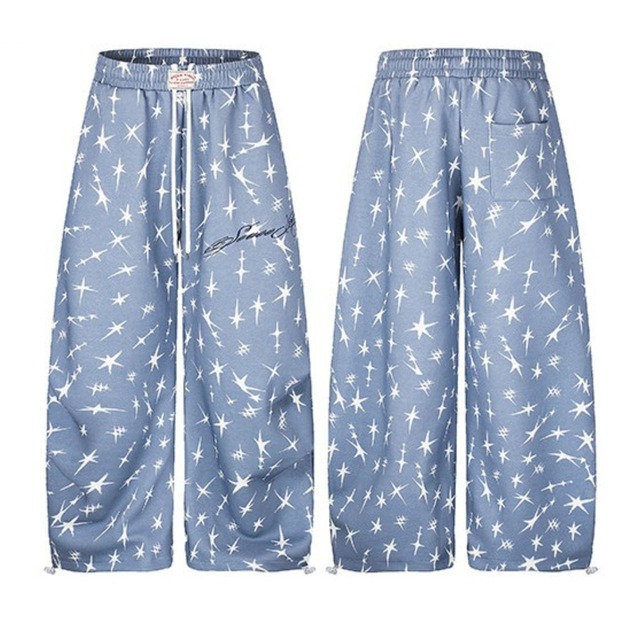 オールスターパターンルーズフォルムスウェットパンツ 1col R02569